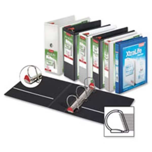Clearvue Binder, D-Ring, 6 in. Capacity, 11 in. x 8.5 in., Black