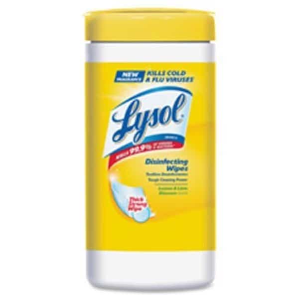 Reckitt Benckiser RAC77182CT Disinfecting Wipes;80 Wipes-Tub;6 Tubs-CT;Lemon-Lime Blossom