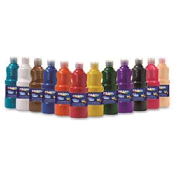 Prang Ultra-Washable Tempera Paint, 12 Per Set