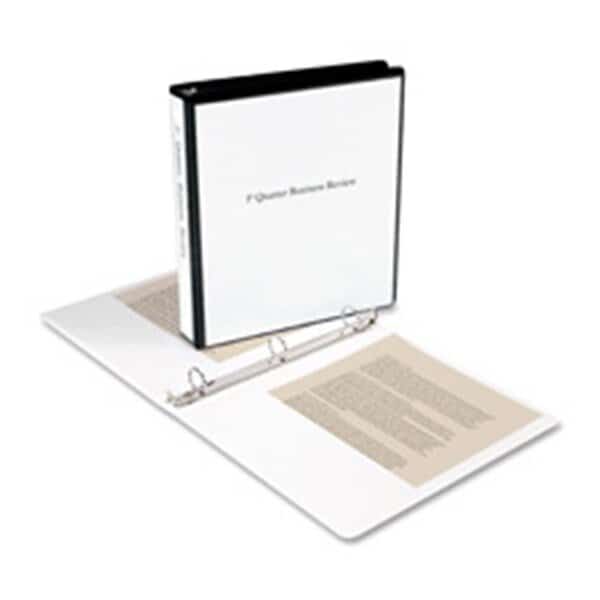 View Binder- w- 2 Inside Pockets- 1-.50in. Capacity- Black
