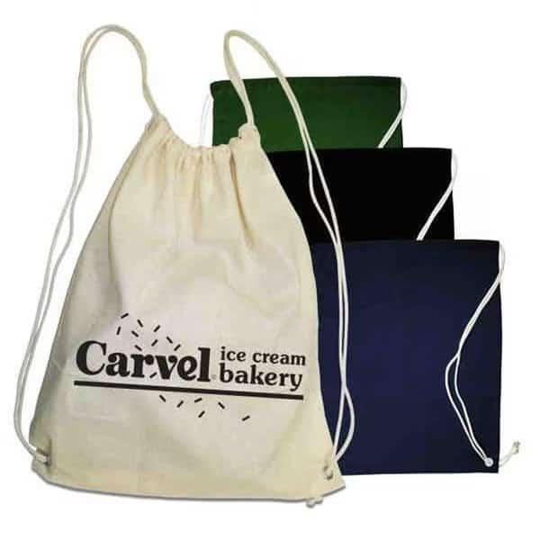 Superbagline QSB59 Natural Cotton Drawstring Backpack - Pack of 25