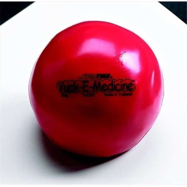 Sportime 021250 1.1 Lbs. - 4.5 In. Yuck-E-Medicine Ball - Red