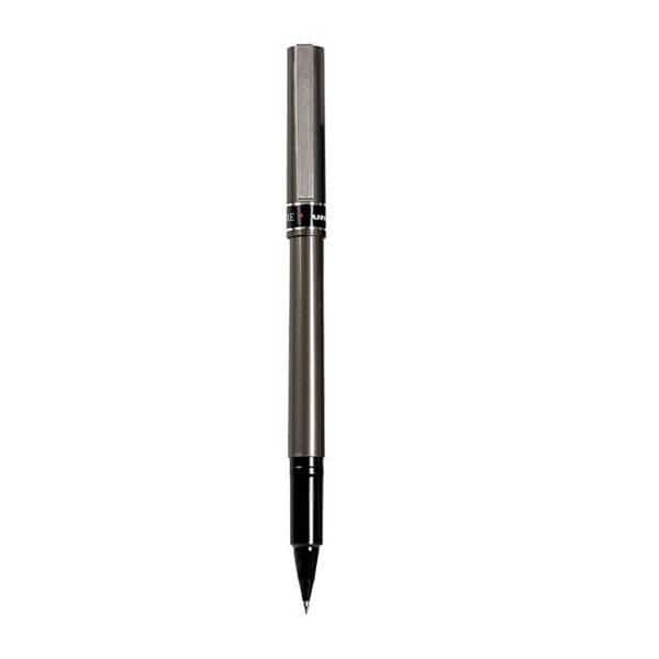 Uni-ball 026058 Deluxe Fade And Water Resistant Rollerball Pen; 0.5 Mm. Micro Tip; Black Ink; Gray Barrel, Uni-Ball, Mfr#: 26058