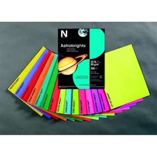 Astrobrights 075827 Acid-Free Copy Paper; Lift Off Lemon