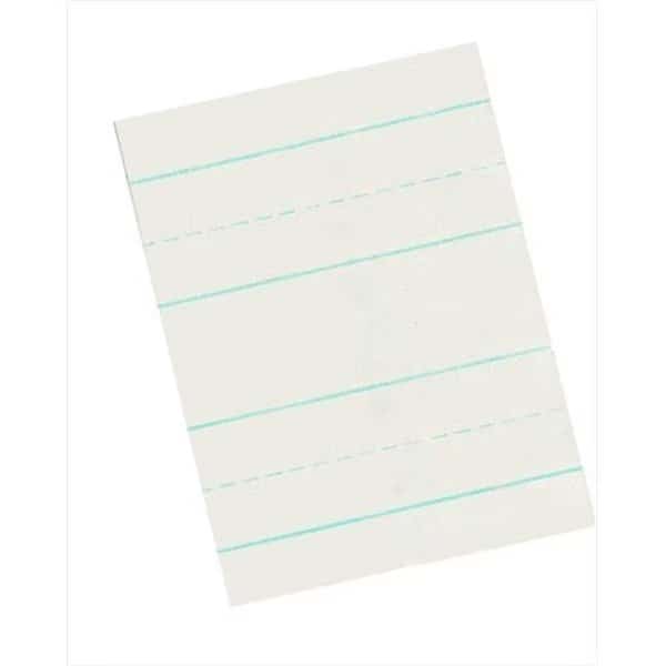 School Smart 085213 11 x 8.5 In. Skip A Line Writing Paper For Grade 3; White; Pack - 500