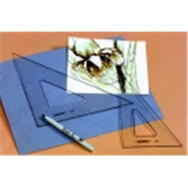 12 in. Transparent Triangular Polystyrene Ruler; 45-90 Degree