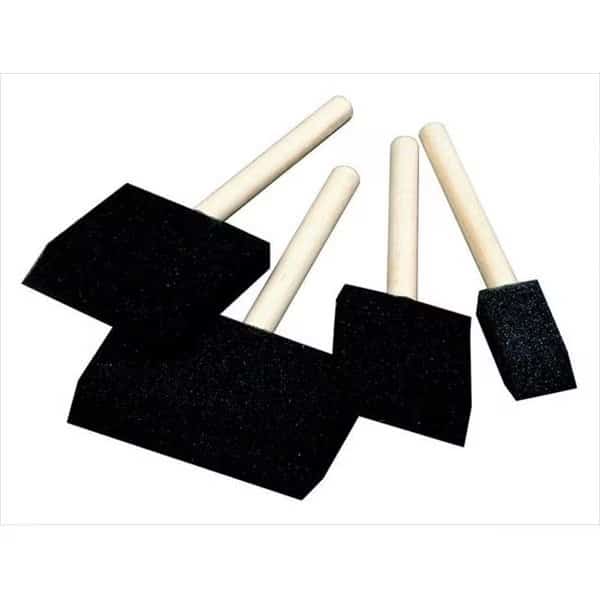 School Smart 085676 Wedge Shaped Foam Paint Brush; Set - 48