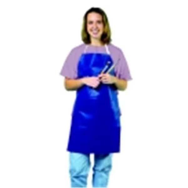 Sax Easy-To-Clean Vinyl Student Apron - 17 x 29 in. - Blue