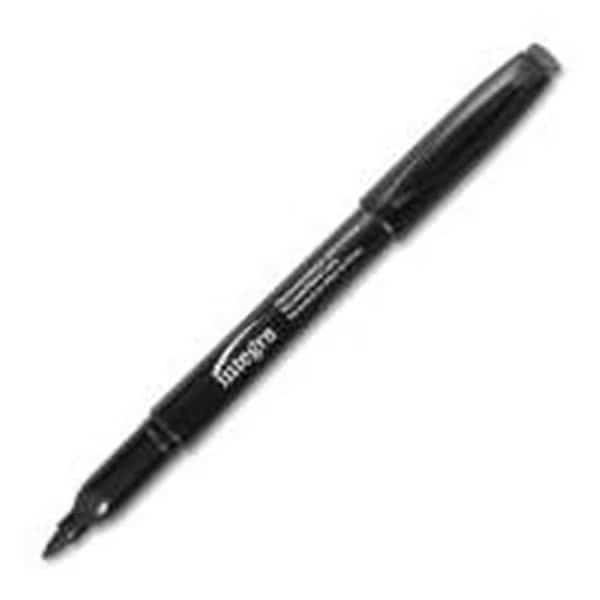 Integra 30016 Permanent Marker; Fine Point; Fade & Water Resistant; Black