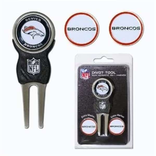Team Golf 30845 Denver Broncos Divot Tool Pack with Signature tool