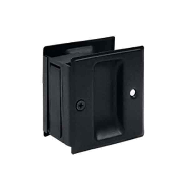 2.5 x 2.75 in. Passage Pocket LockBlack Solid