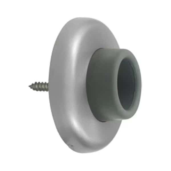 2.5 in. Diameter Wall Mount Concave Flush Bumper, Satin Stainless Steel