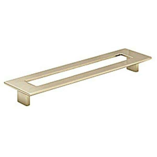 Large Rectangular Pull With Hole 192mm Polished Satin Nickel