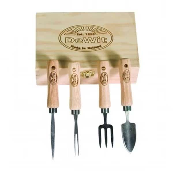 TDI Brands 31-3478 Dewit Bonsai Tool Kit in Wooden Box; 4 Piece