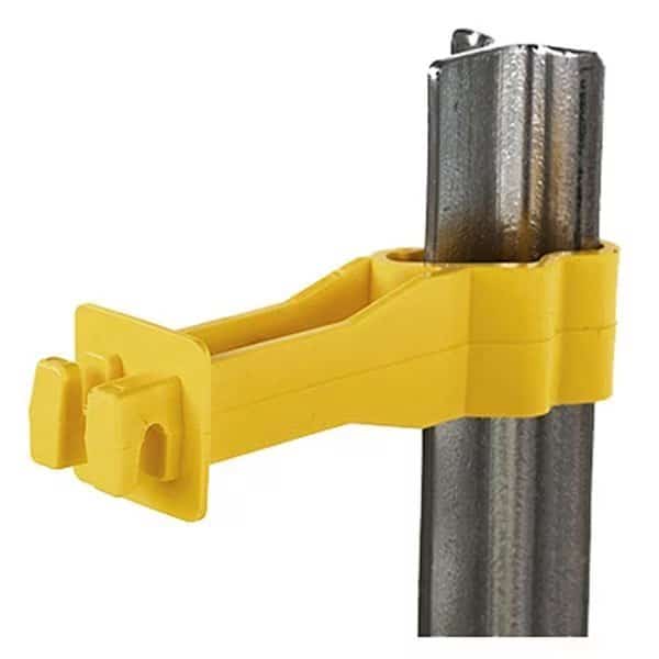 SNUG-RT-25 Snug Back Side T-Post Insulator, Yellow, 25 Count, 25PK