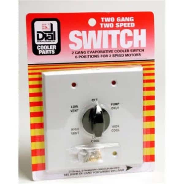 Dial Mfg 7131 2 Speed 6 Position Evaporative Cooler Wall Switch; Metal