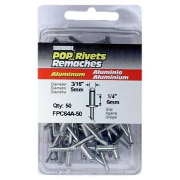 FPC FPC64A-50 Surebonder 50 Pack Medium Aluminum Rivet