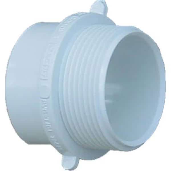 72420 2 in. Spigot x 2 in. Male Pipe Thread PVC-DWV Fittings Adapter; White