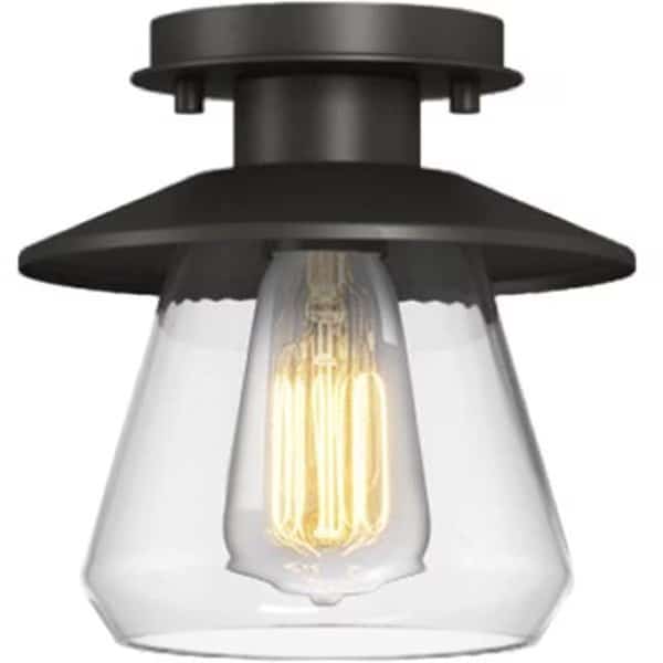 64846 1 Light Semi-Flush Mount Bronze Pendant Light Fixture