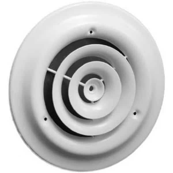 1500W6 White Round Ceiling Diffuser; 6 in