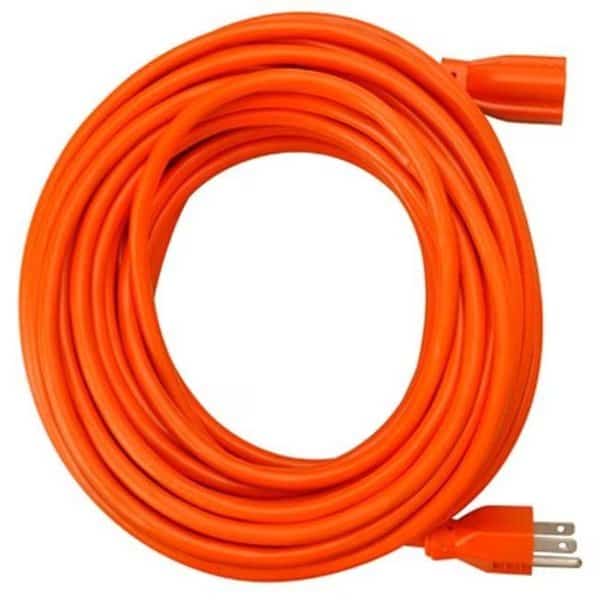 Extension Cord, Indoor/Outdoor, 1 Outlets, Orange, Vinyl, 100 ft