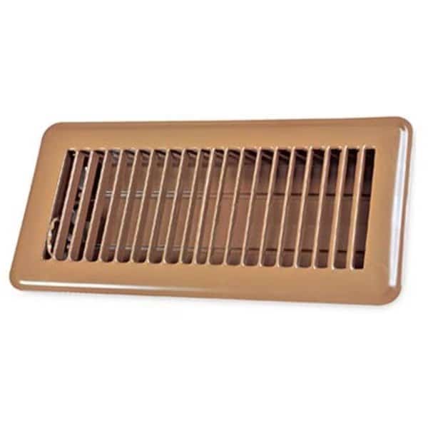American Metal Products 413B4X10 Brown Floor Register; 4 x 10 in
