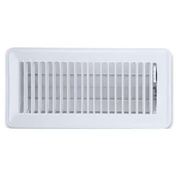 American Metal Products 413W4X10 White Floor Register; 4 x 10 in