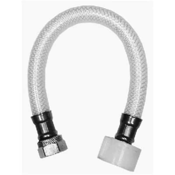 7238-20-12-1 0.5 FIP x 0.88 Ballcock x 20 in. Reinforced Poly Vinyl Toilet Connector
