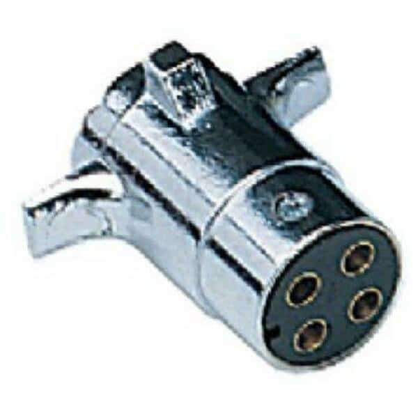 Metal Die Cast Male End Trailer Connector- 4 Pole- Round