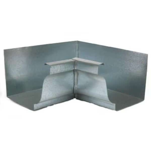 15201 Gutter Inside Mitre; Mill Finish Galvanized Steel - 4 in