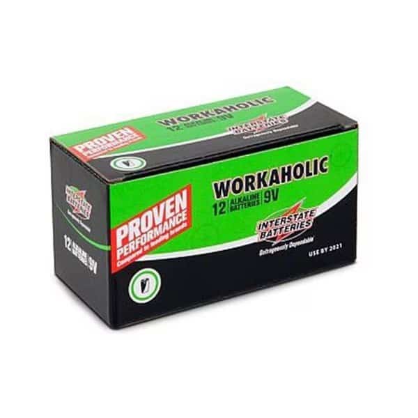 Interstate All Battery DRY0196 12 Pack Interstate Workaholic Alkaline Battery - 9V