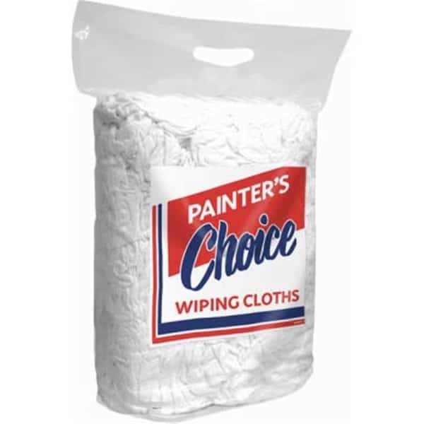 6414-BL05-10D-PC Block White Knit Rag - 4 lbs.