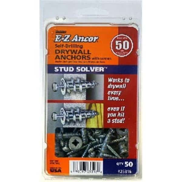 ITW Brands 25316 50 Pack No.50 Stud Plastic Drywall Anchors