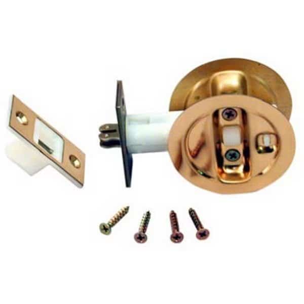 L E Johnson 15213PK1 Brass Pocket Door Privacy Lock