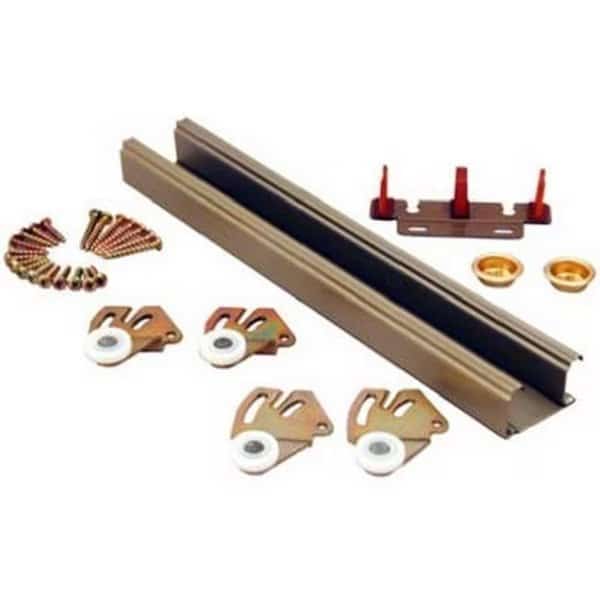 L E Johnson 1166G722 72 in. ByPass Door Hardware Set