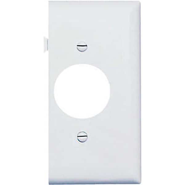 PJSE7W Single Outlet Opening End Section Sectional Nylon Wall Plate; White