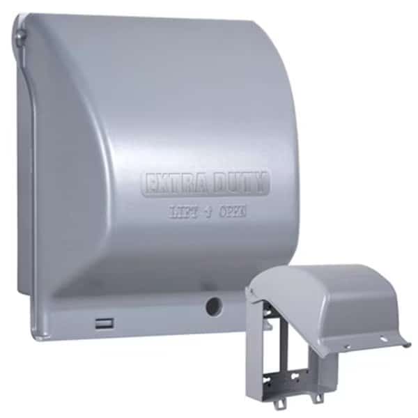 Electrical Box Cover, 2 Gangs, Aluminum