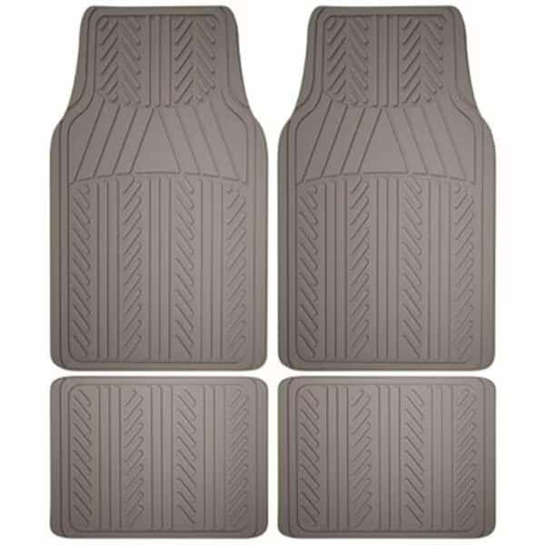 78912 Gray Rubber Floor Mat, 4PK
