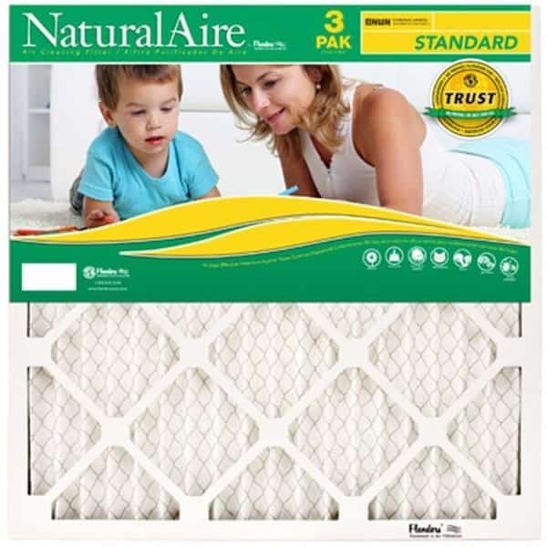Flanders 87357.011625 24.9x15.9 . Natural Standard Pleated Air Filter - 3 Pack; Pack Of 4