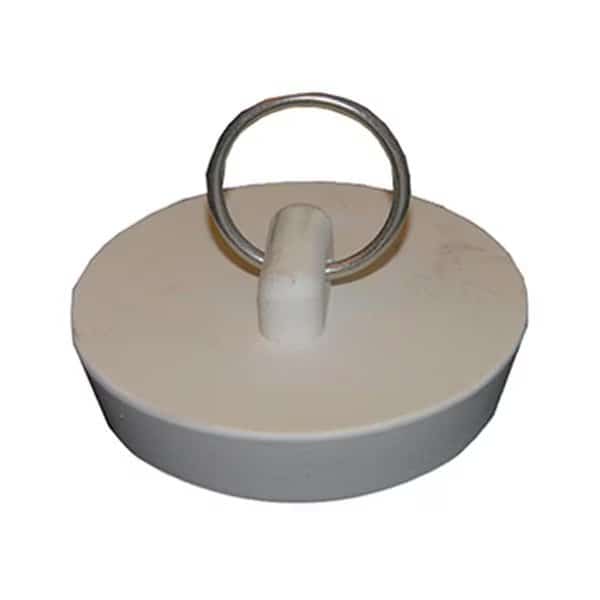 02-3211 1.63 in. White Hollow Rubber Sink Stopper, 6PK