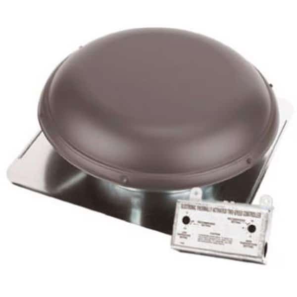 Air Vent 53849 All Season Roof Mounted Weatherwood Power Attic Ventilator