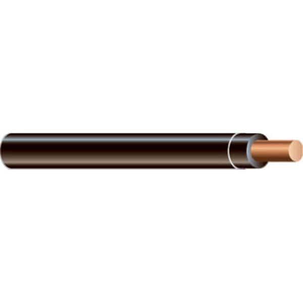 THHN Building Wire, Copper, 10 AWG, Black, Solid, 500 ft