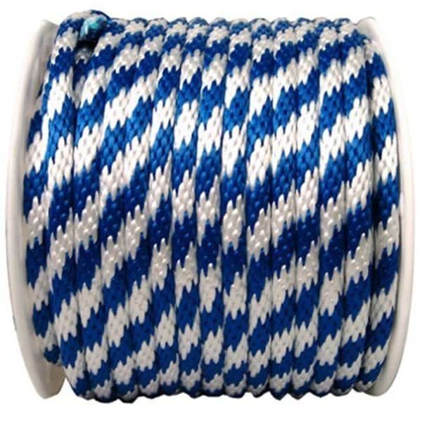P7240S0200BWFR 0.63 in. x 200 ft. Blue & White Solid Braid Polypropylene Rope