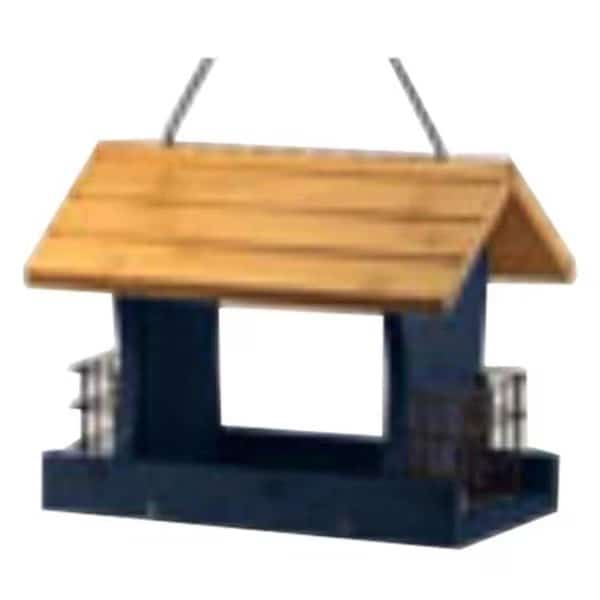 Warren Distribution 208970 12 in. Wood Bird Feeder; Blue