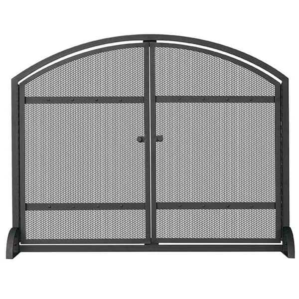 3 Fold Black Wrought Iron Arch Top With Doors