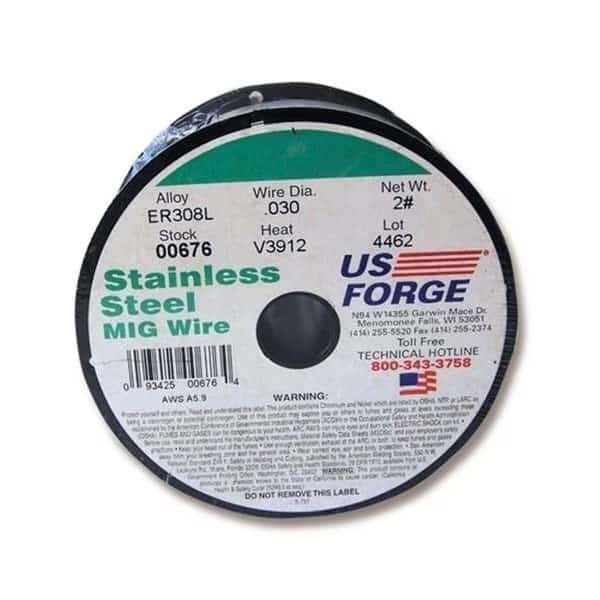 US Forge 676 Welding Stainless Steel MIG Wire; 0.030
