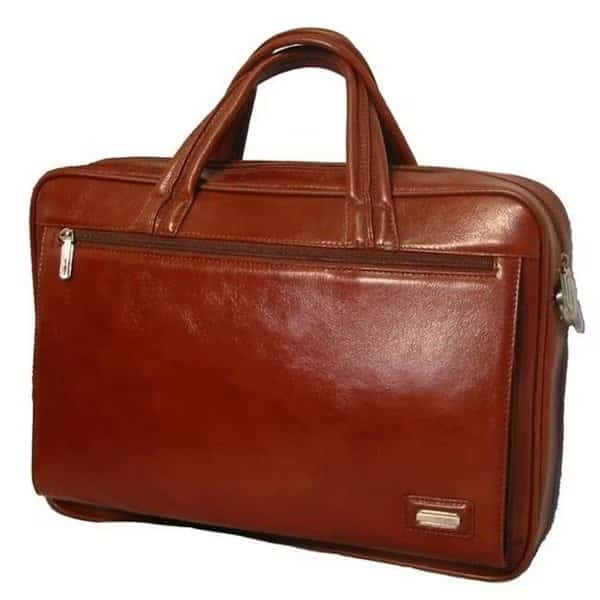 K-Cliffs Full Grain Leather Executive Portfolio 15.5 x 11 x 3 in. Brown