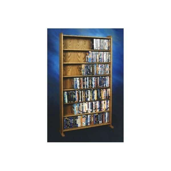 Solid Oak 7 Shelf Cabinet for DVDs, VHS Tapes, books and more