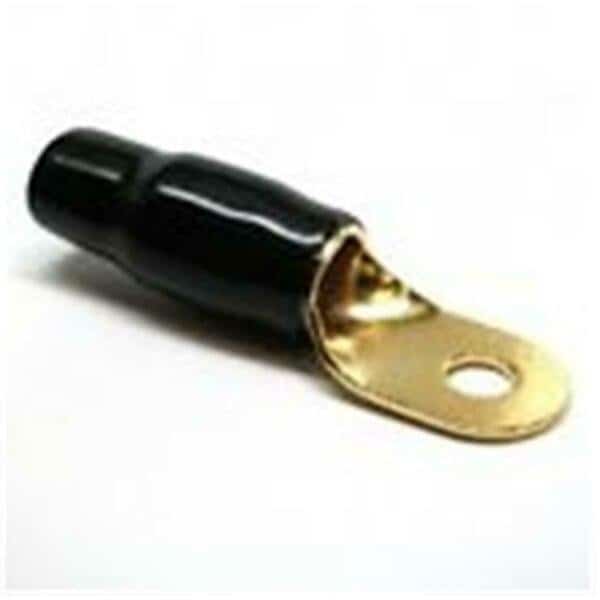 1-0 Gauge Ring Terminal Gold - Black Sleeve