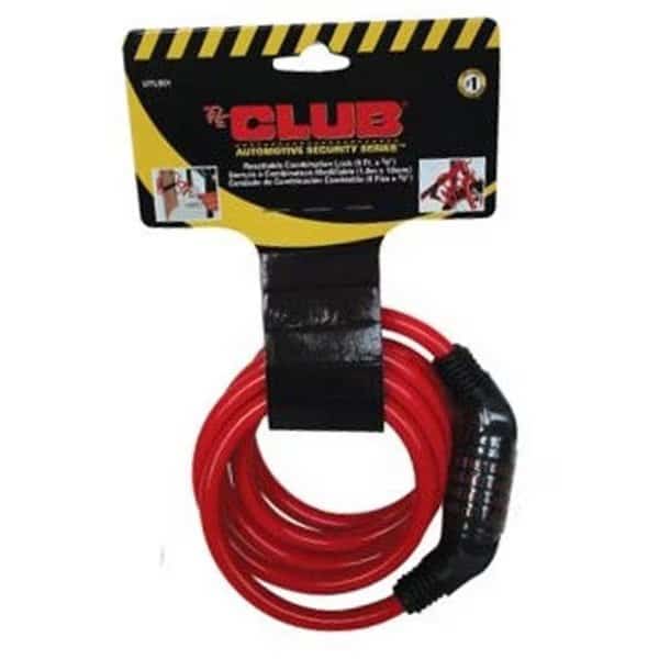 Winner International UTL901 6 Foot Resettable Cable Lock - Red